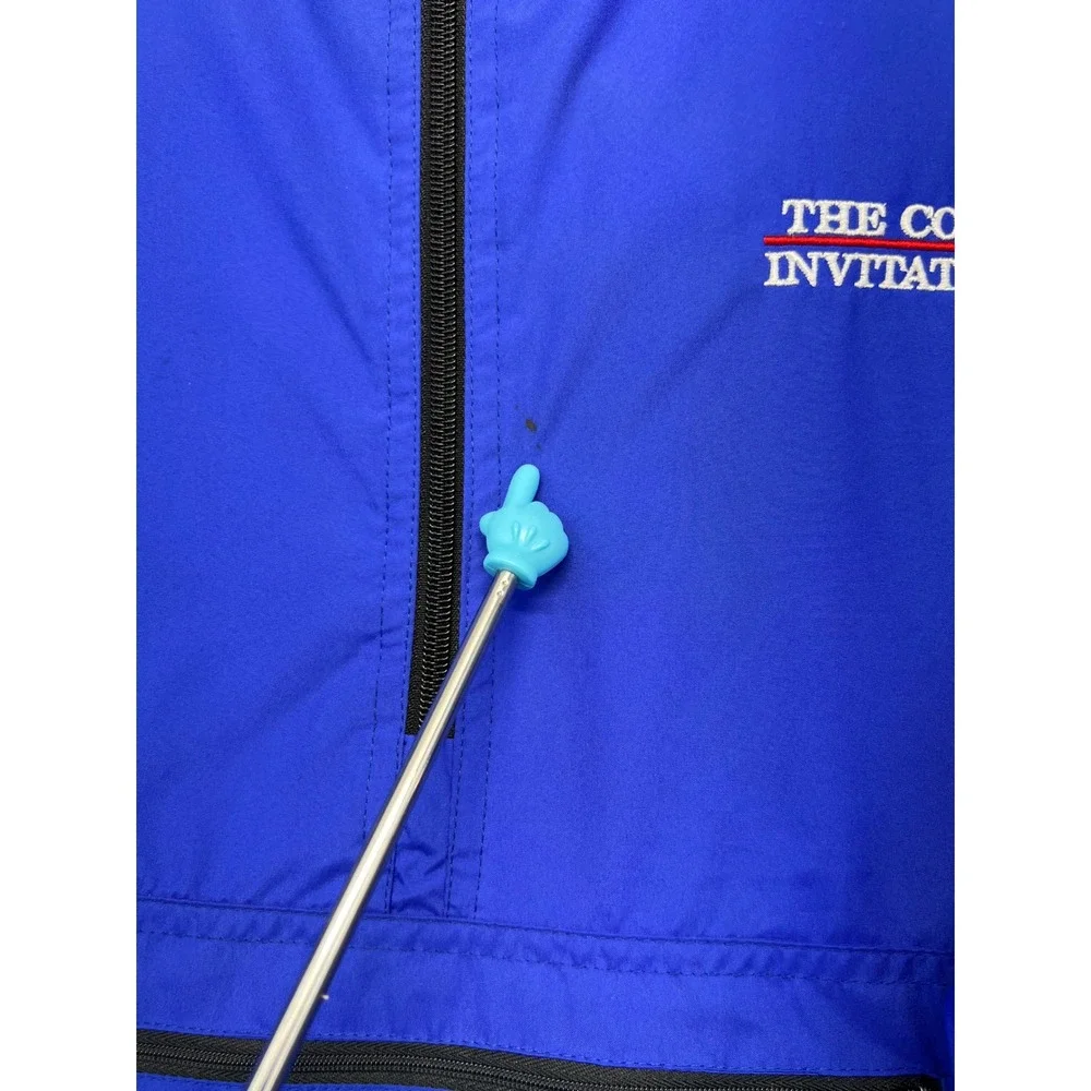 Charles River Windbreaker Jacket Men XL Blue Good Cougar Invitational Aflac Zip